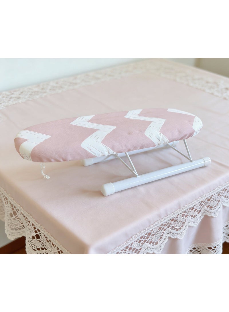 Valiant Glow Foldable home portable small ironing board, portable desktop ironing board with non-slip feet, cloth cover, mini ironing board, suitable for ironing cuffs, ironing collars, suitable for home travel, camping, dormitory use. - Image 3